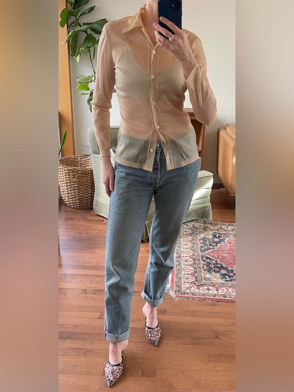 Annabetti Vintage Sheer Blouse made in Italy